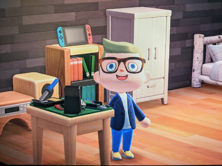 The author, rendered in Animal Crossing New Horizons
