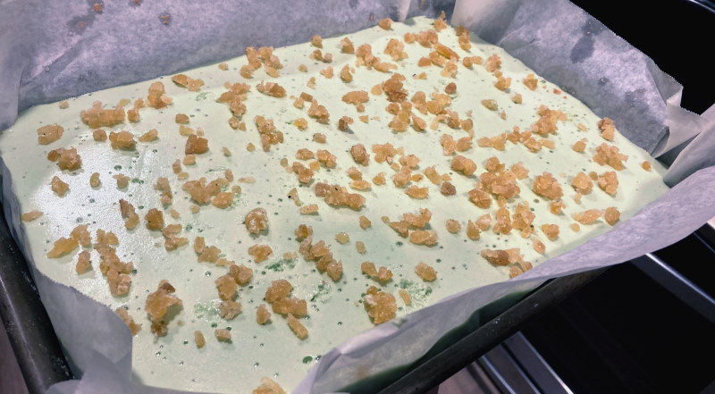 Lime matcha disaster cake